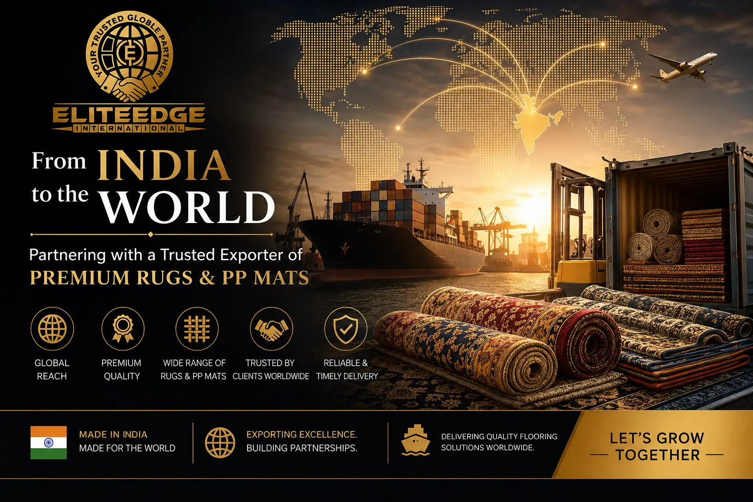 Trusted Exporter of Premium Rugs & PP Mats