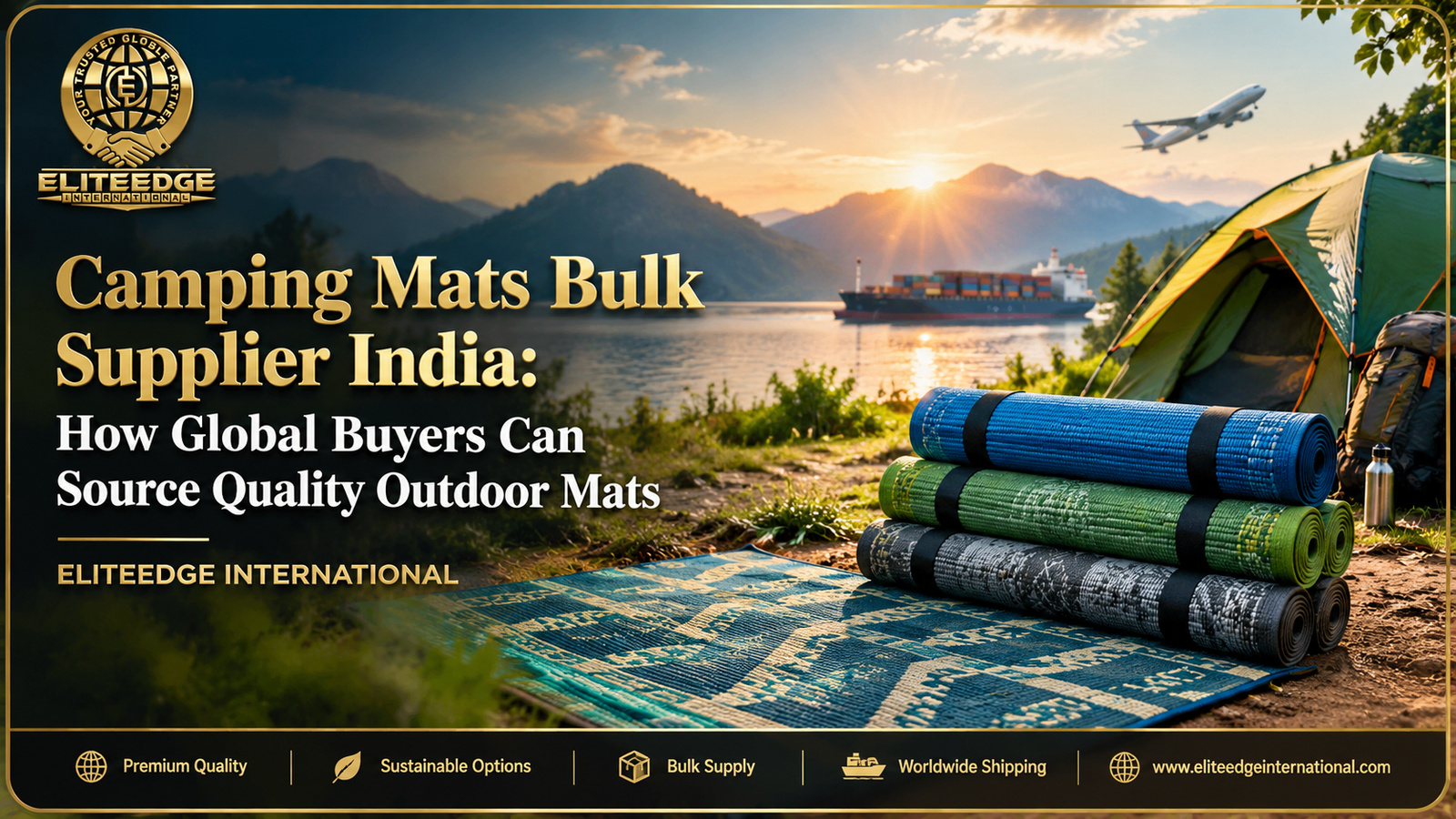 Camping mats bulk supplier India showcasing durable polypropylene outdoor and picnic mats for global export buyers