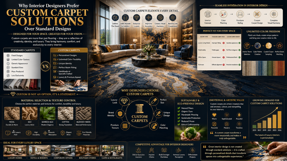 Why Interior Designers Prefer Custom Carpet Solutions Over Standard Designs