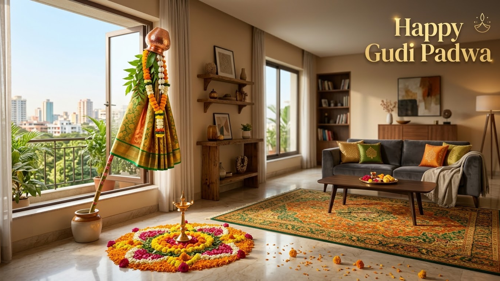 Tradition Meets Luxury: Choosing the Perfect Carpet for Your Gudipadwa Decor.