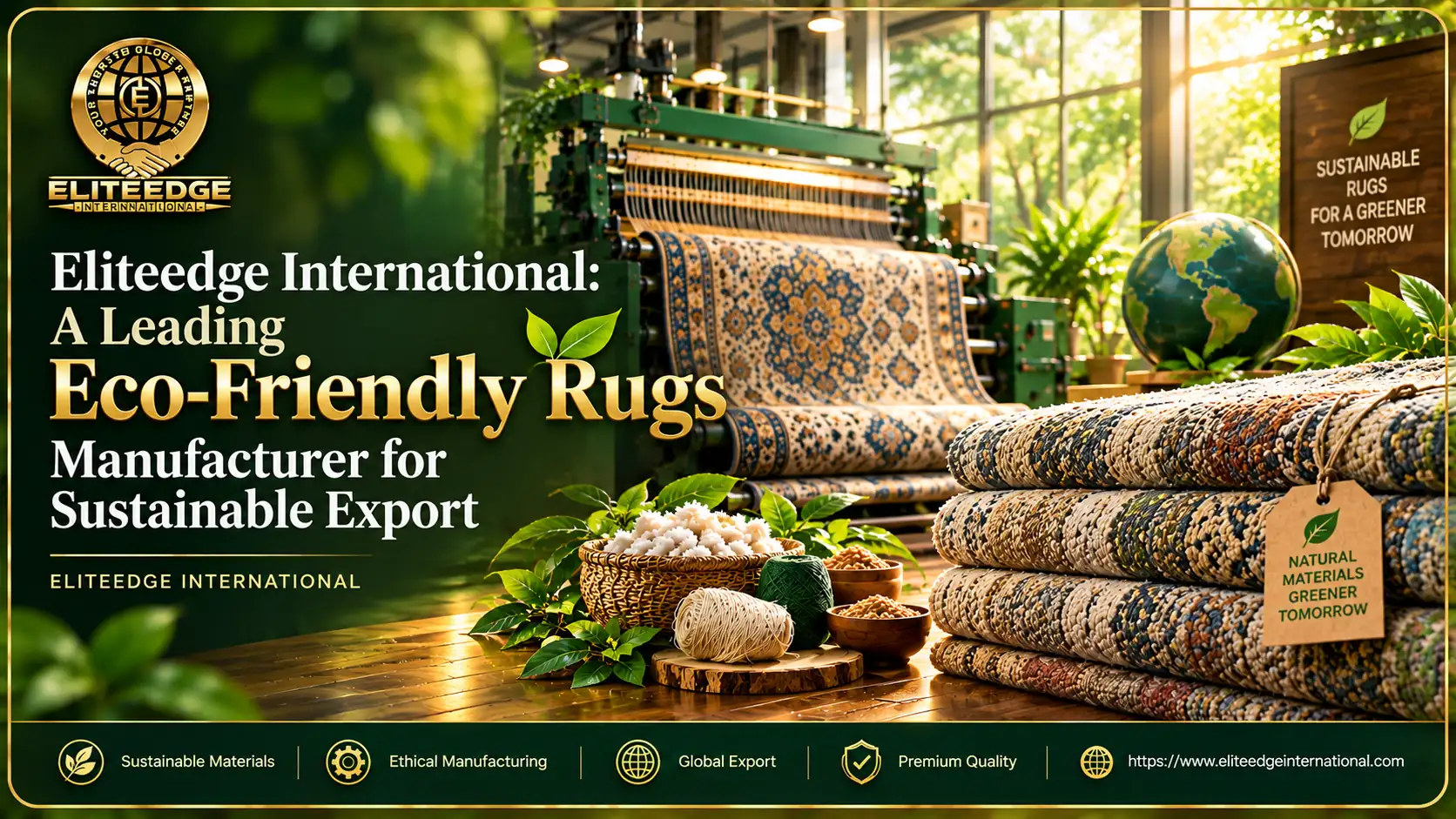 Eco-friendly rugs manufacturer India Eliteedge International recycled plastic rugs supplier