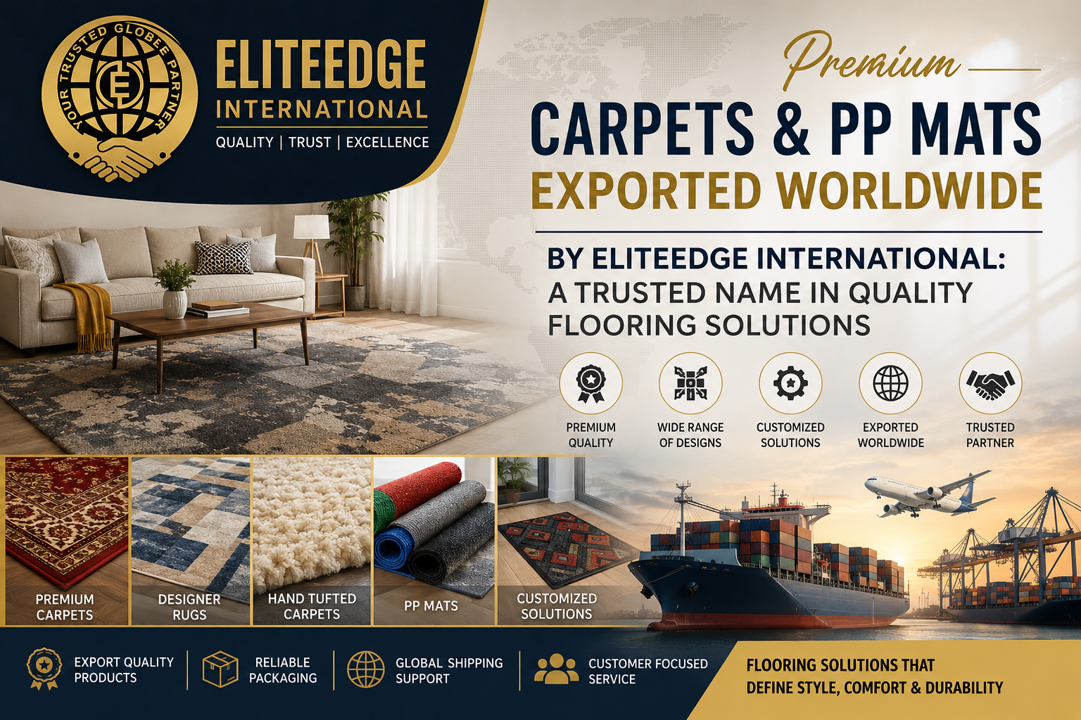 Premium Carpets & PP MATS Exported Worldwide