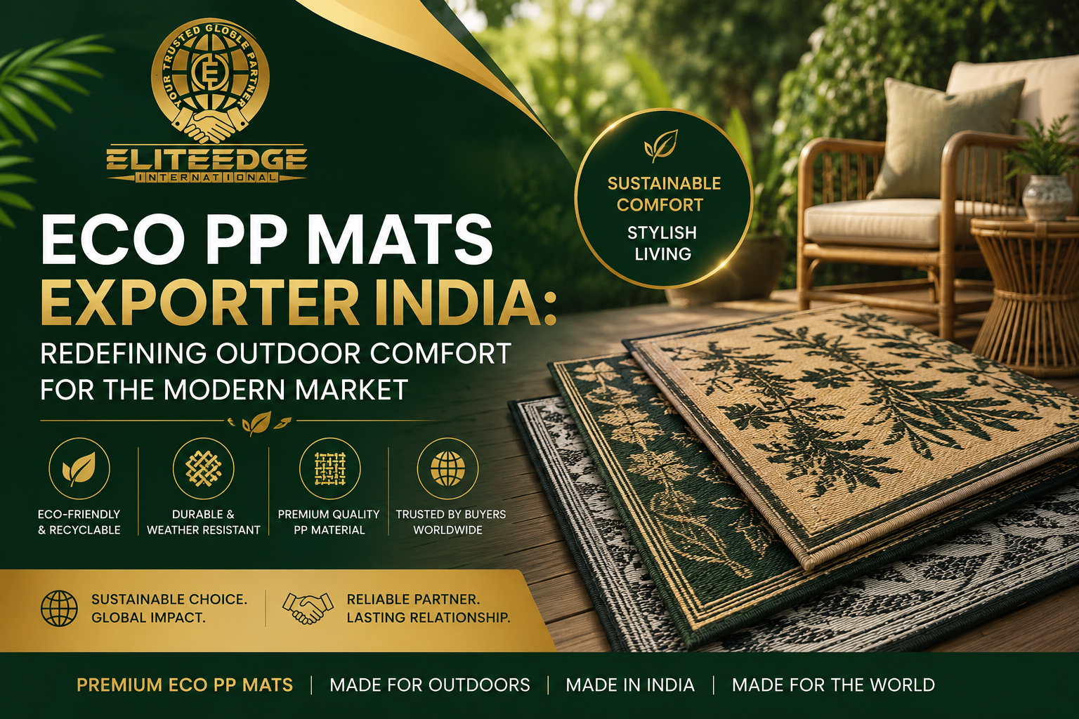 Eco PP Mats Exporter India: Redefining Outdoor Comfort for the Modern Market